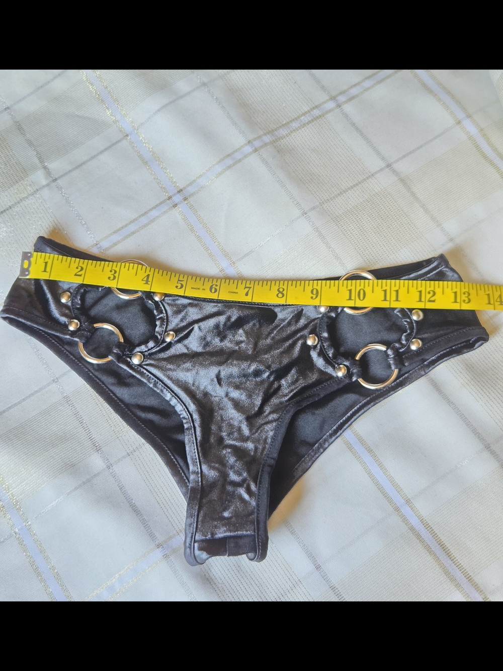 Lust Black Studded Ring-Accent Bikini Set - Picture 11 of 11